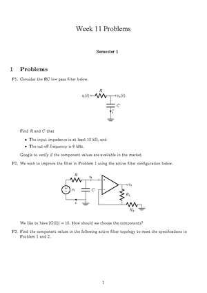 Tutorial+Week+7 - Tutorial solutions - 48520 Electronics & Circuits ...