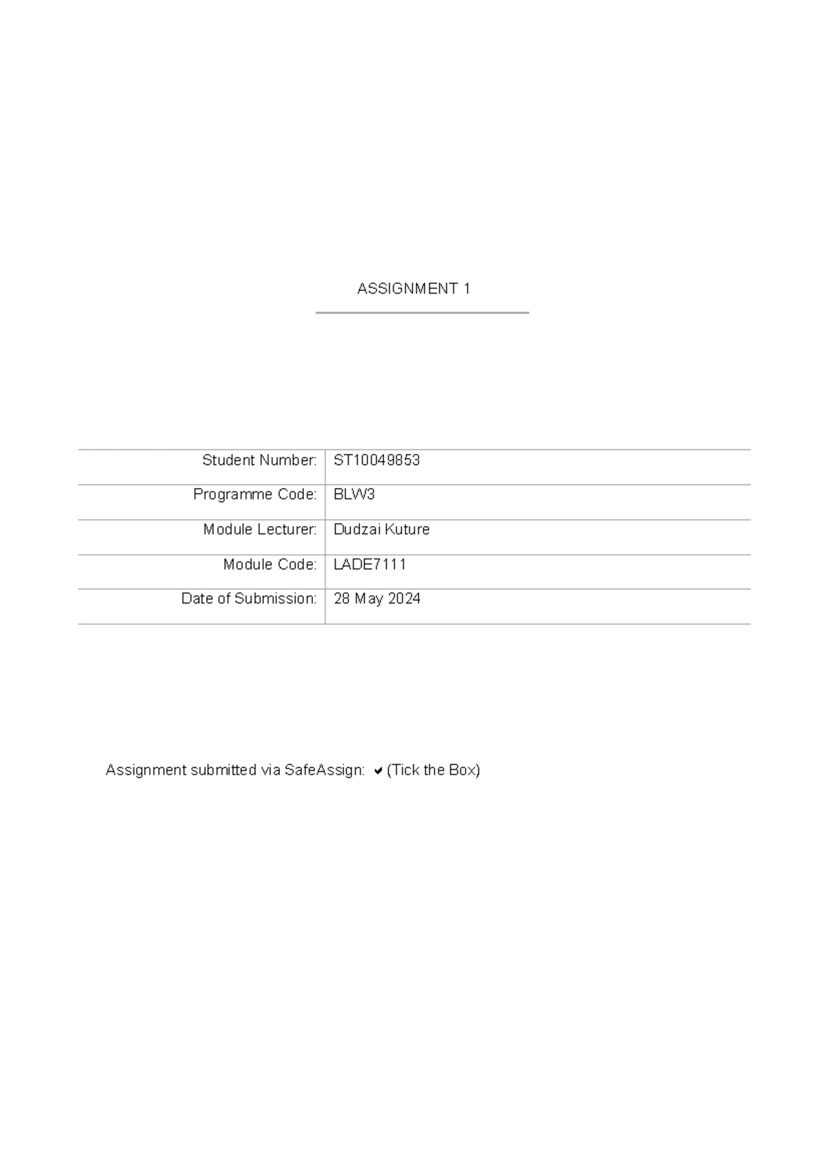 LU5 Labour Law Notes: Unfair Dismissals & Discrimination Overview - Studocu