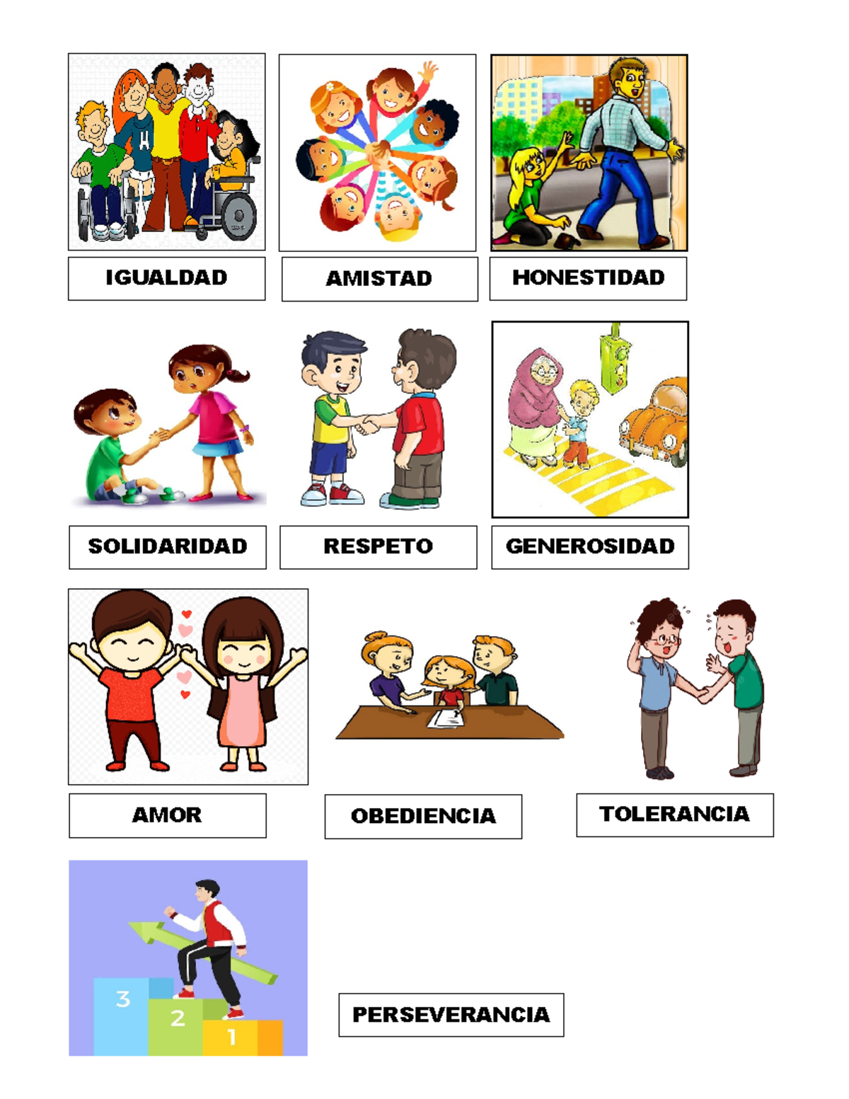 Valores - Matematica III - IGUALDAD AMISTAD HONESTIDAD SOLIDARIDAD RESPETO  GENEROSIDAD AMOR - Studocu, image size:1200x1553