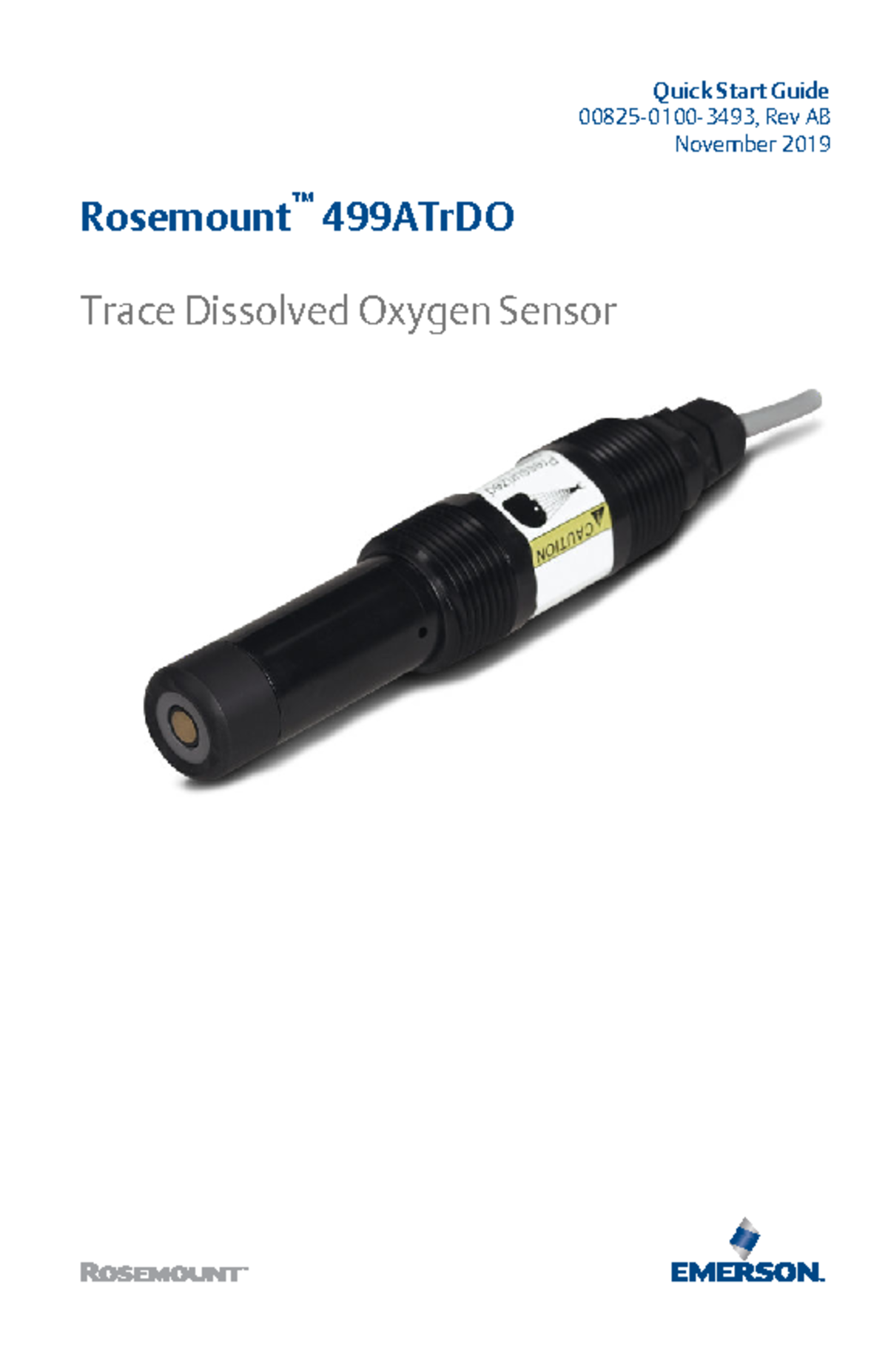 Quick Start Guide for 499ATrDO Trace DO Sensor - Rev AB Nov 2019 - Studocu