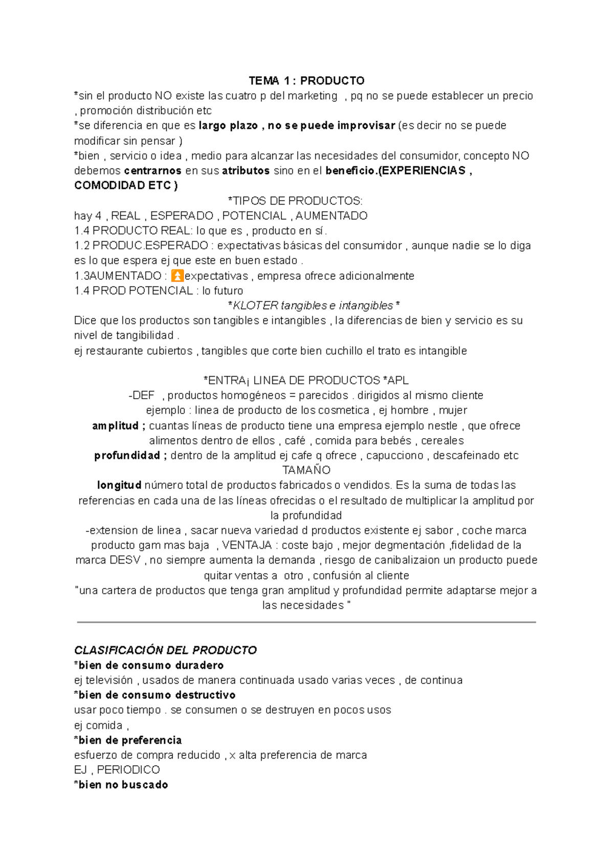 Examen Apuntes MARK: Análisis del Producto y Estrategias de Marketing ...