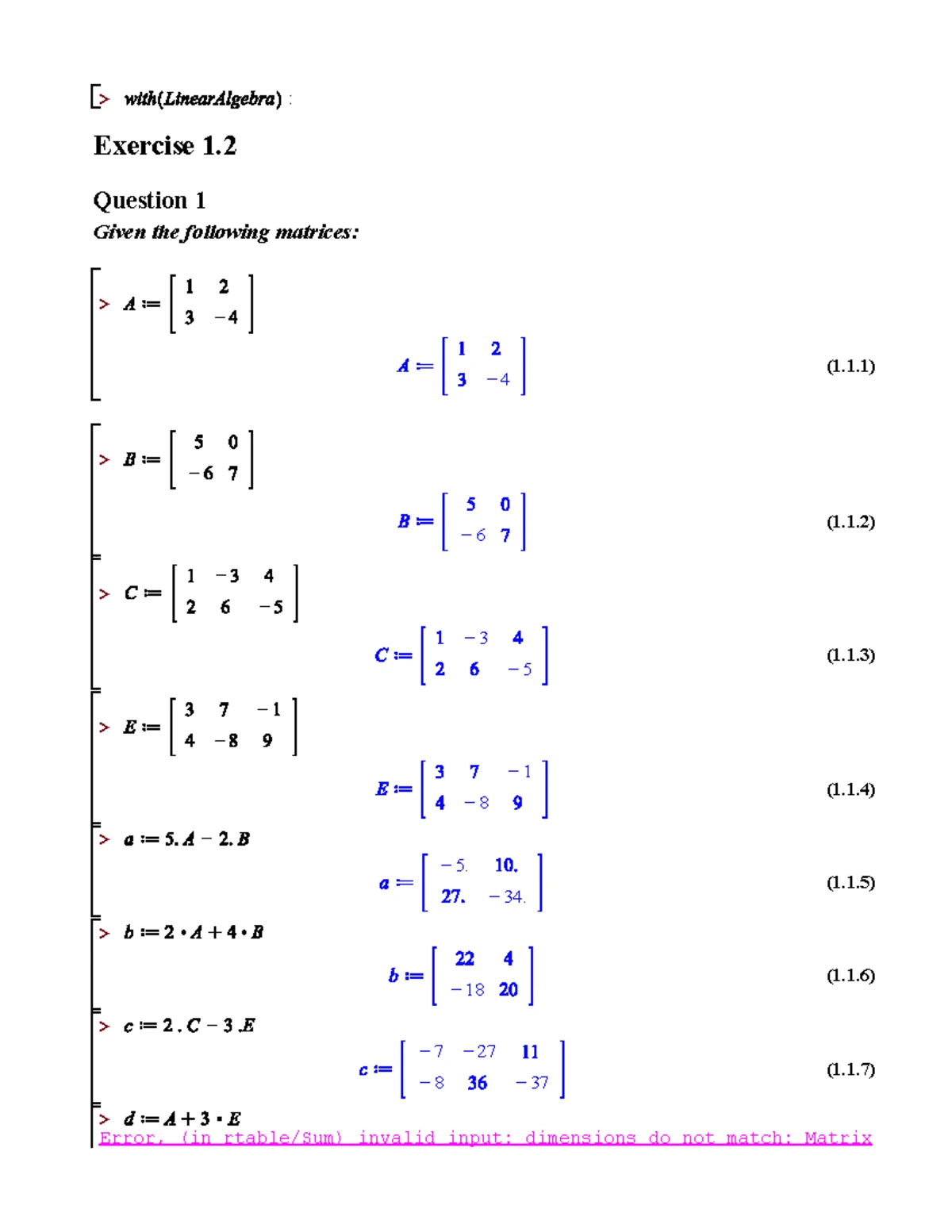 MAT423 LINEAR ALGEBRA I TUTORIAL CHAPTER 1 EXTRA EXERCISES - Studocu