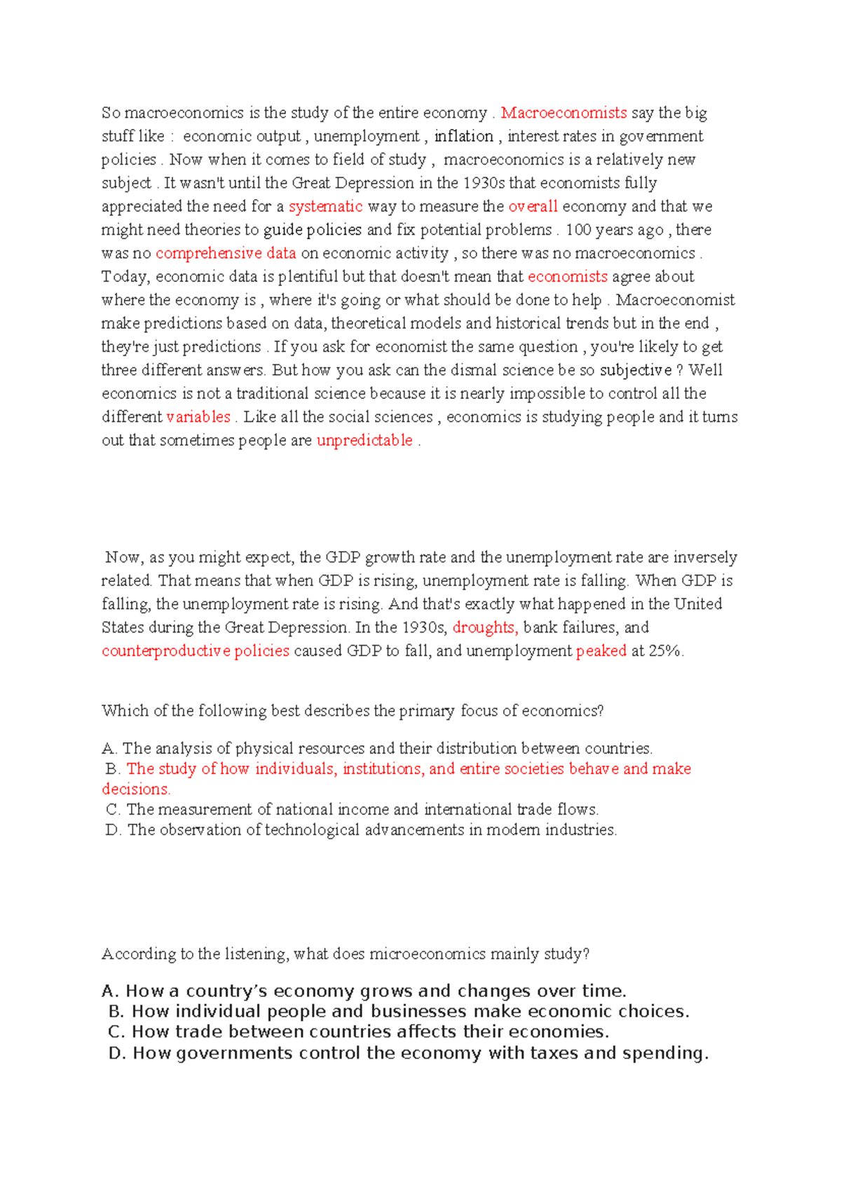 Macroeconomics Overview: Key Concepts and Historical Context - Studocu