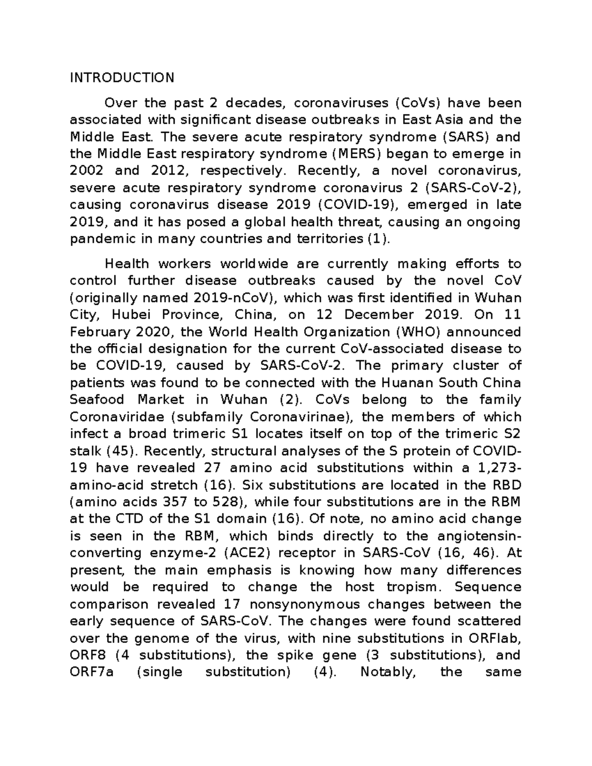 COVID-19 Insights: Overview of SARS-CoV-2 and Its Global Impact - Studocu