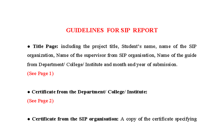 SIP Report Guidelines for MBA - R.T.M. Nagpur University - Studocu