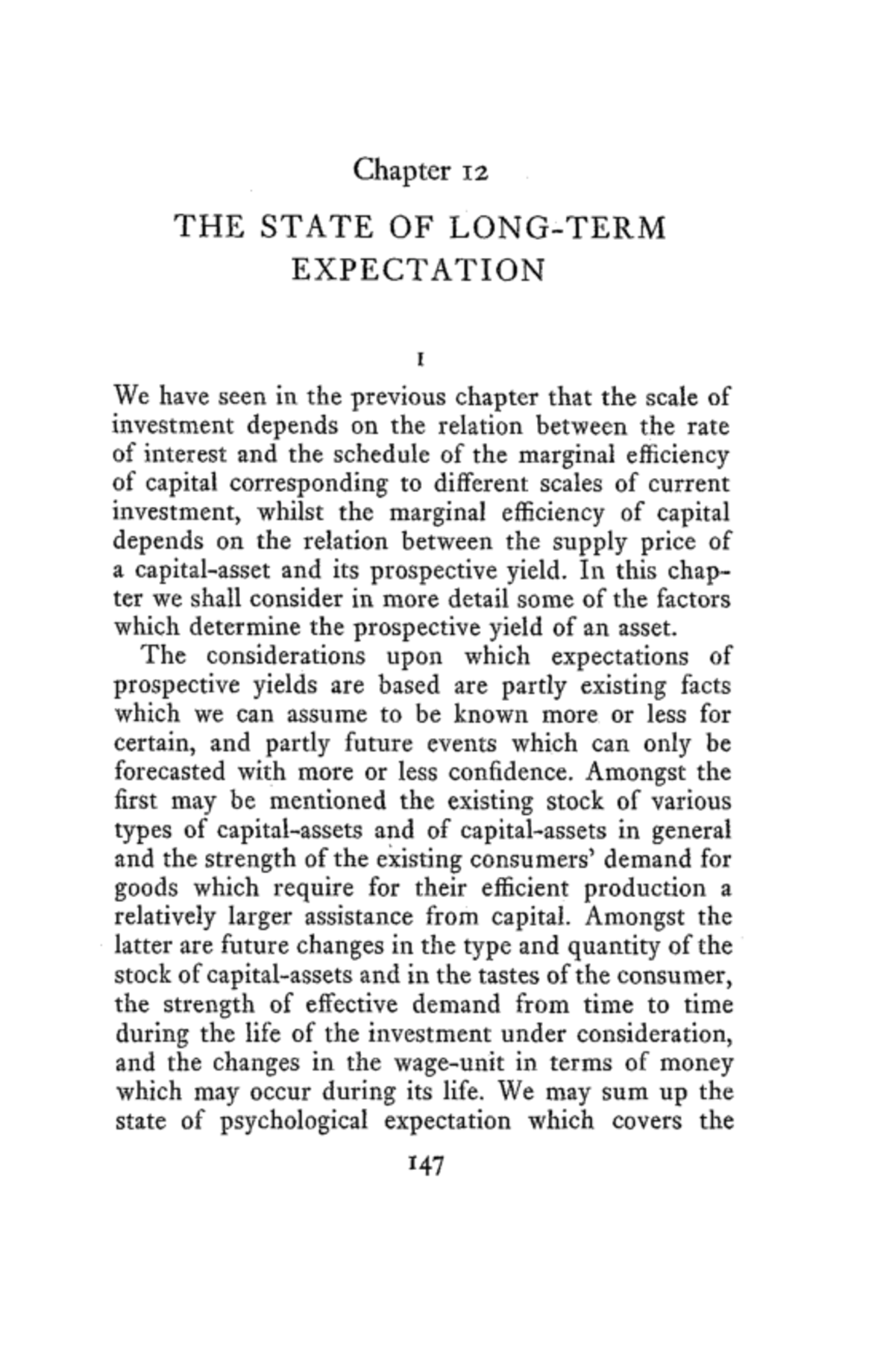Long-Term Expectation in Investment: Insights from Economic Theory ...