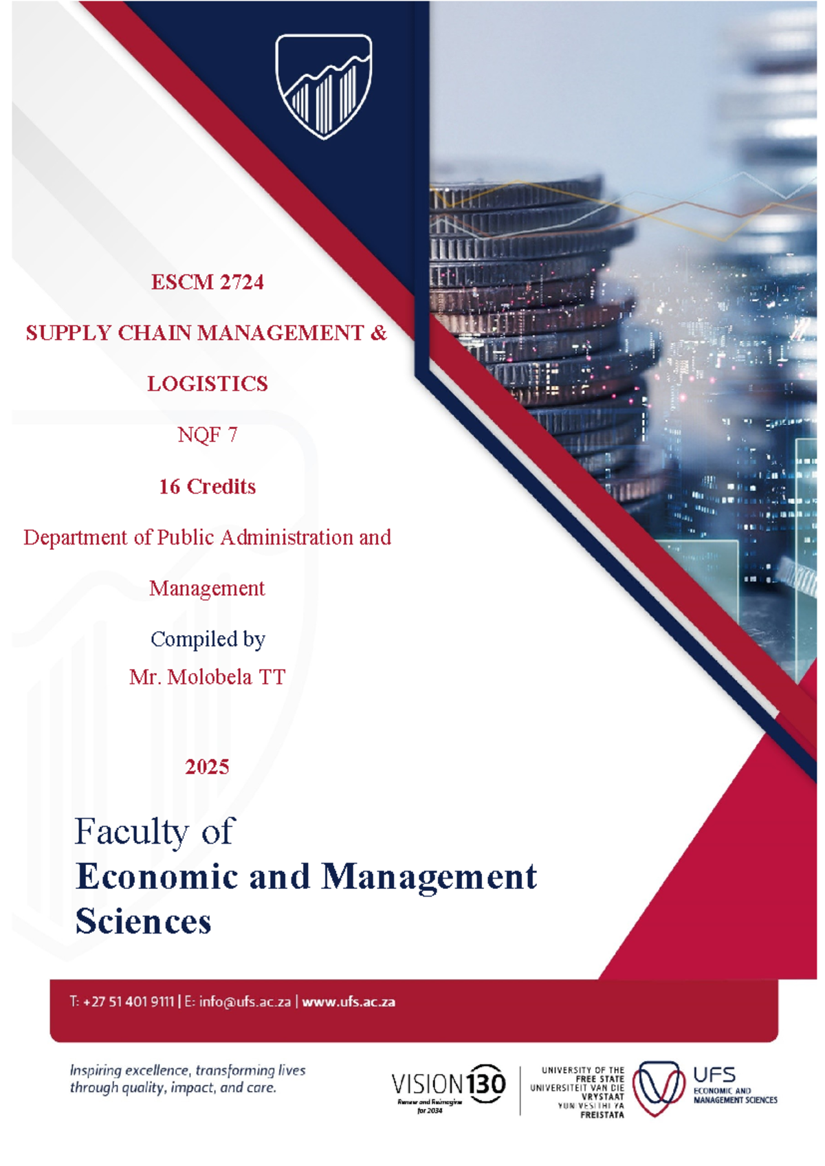Study Guide for ESCM 2724: Supply Chain Management Logistics NQF 7 ...
