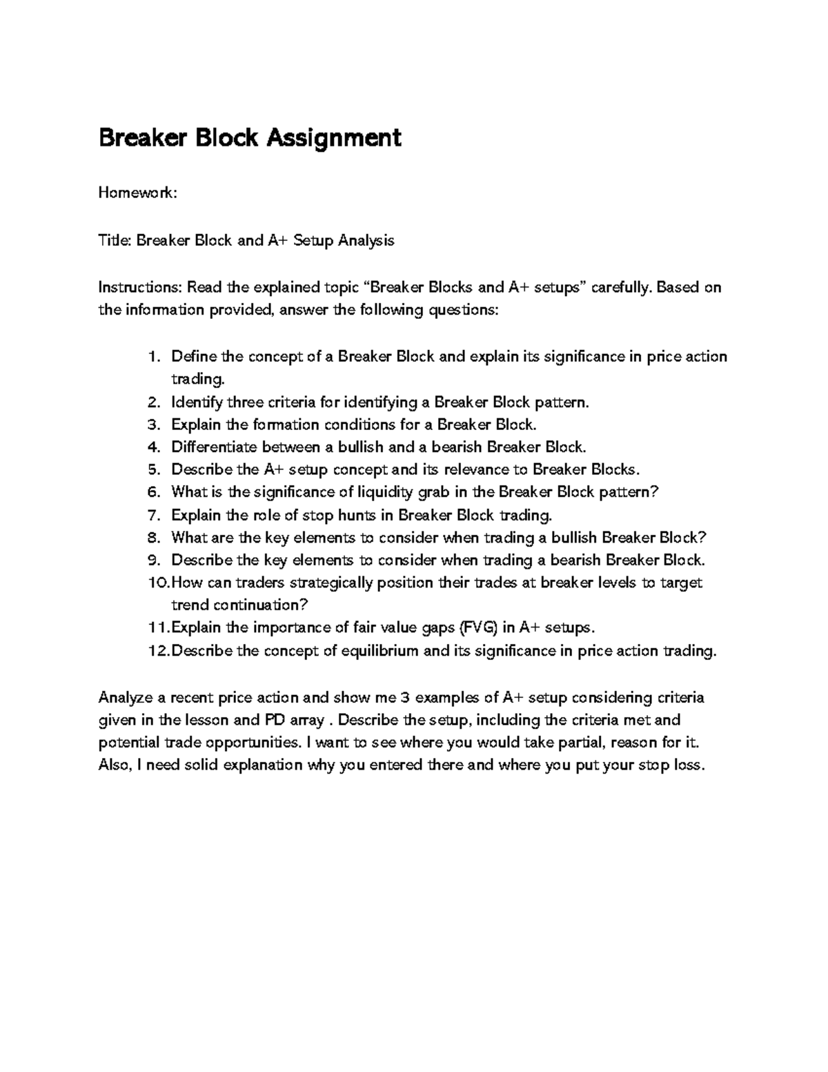 Breaker Block Assignment - Breaker Block Assignment Homework: Title ...