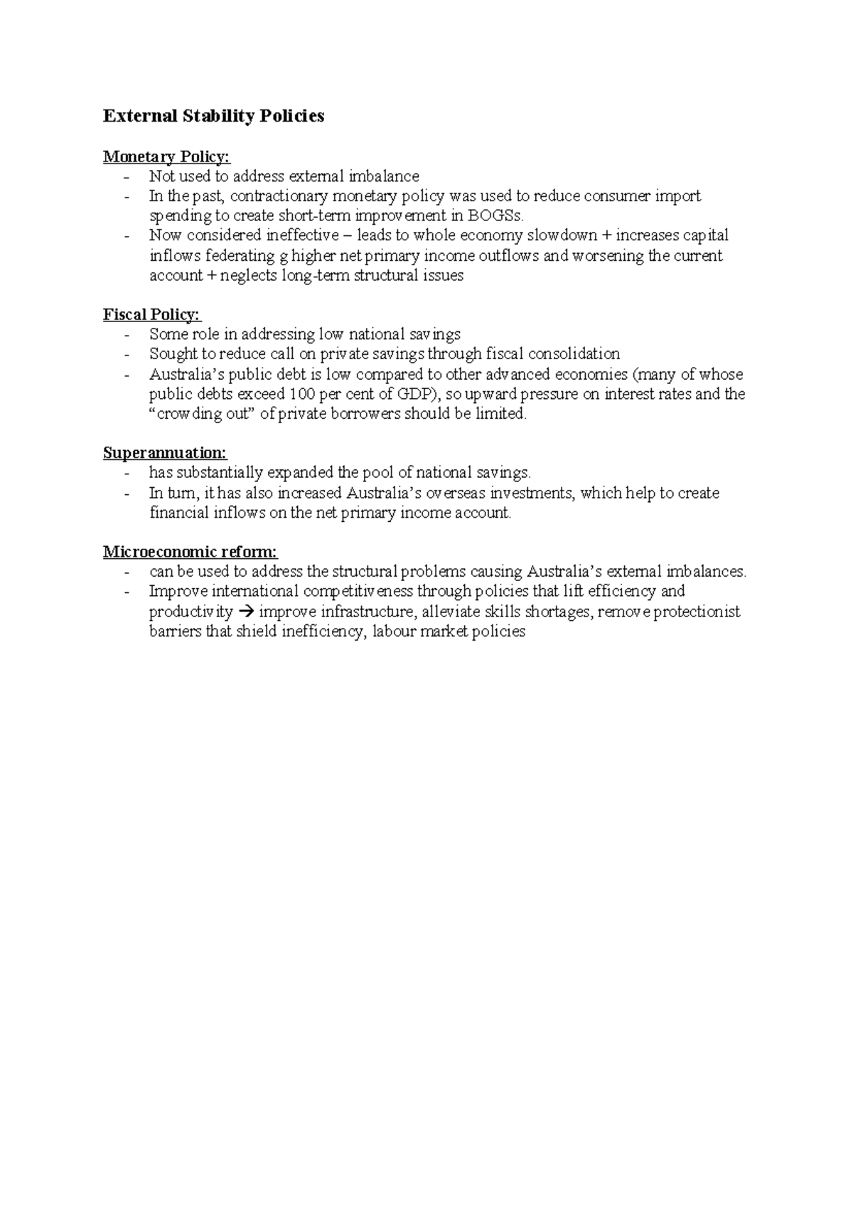 External stability policies: Analyzing monetary and fiscal strategies ...