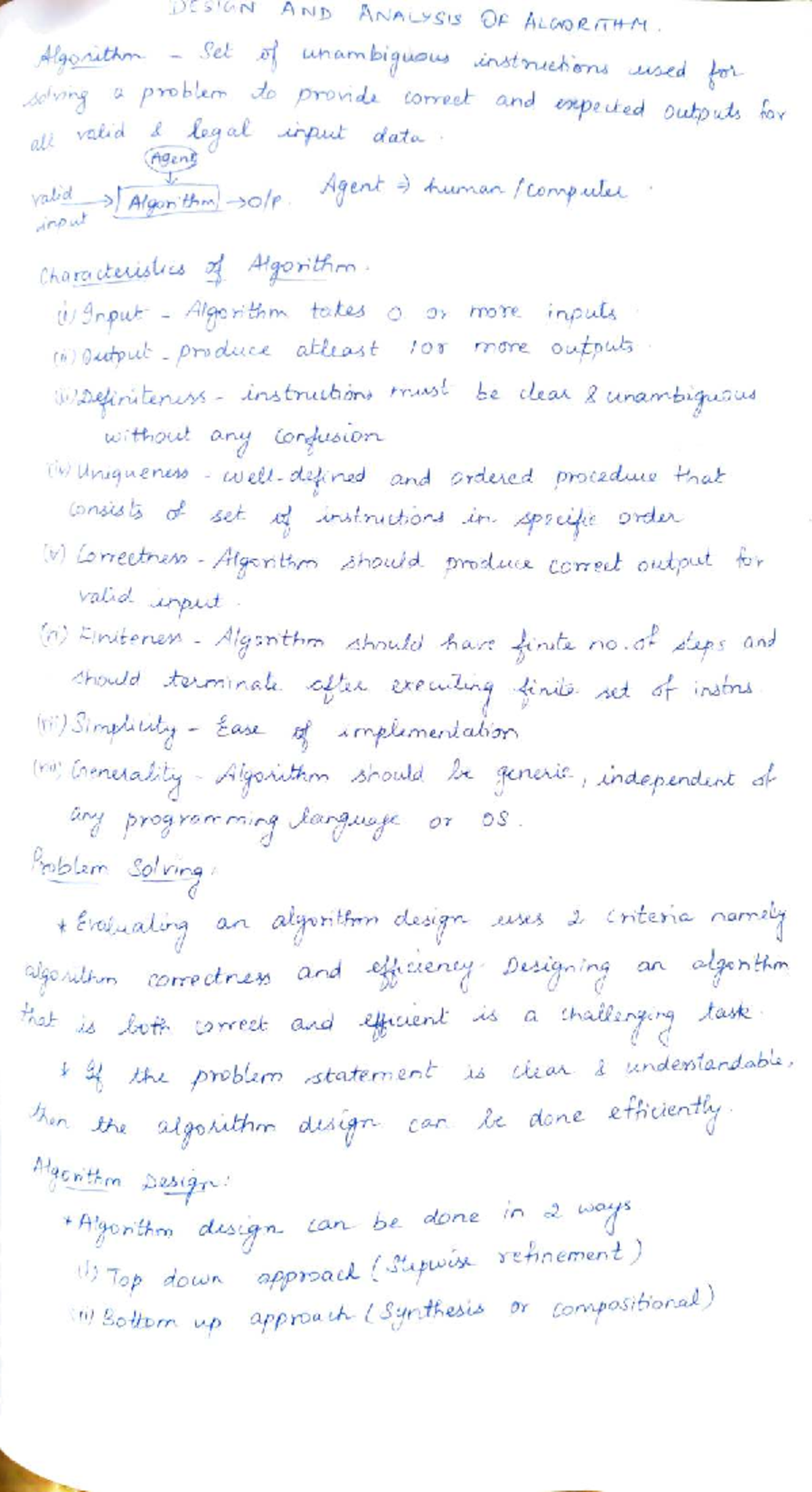 DAA 101 Final Exam Notes: Algorithm Analysis and Complexity - Studocu