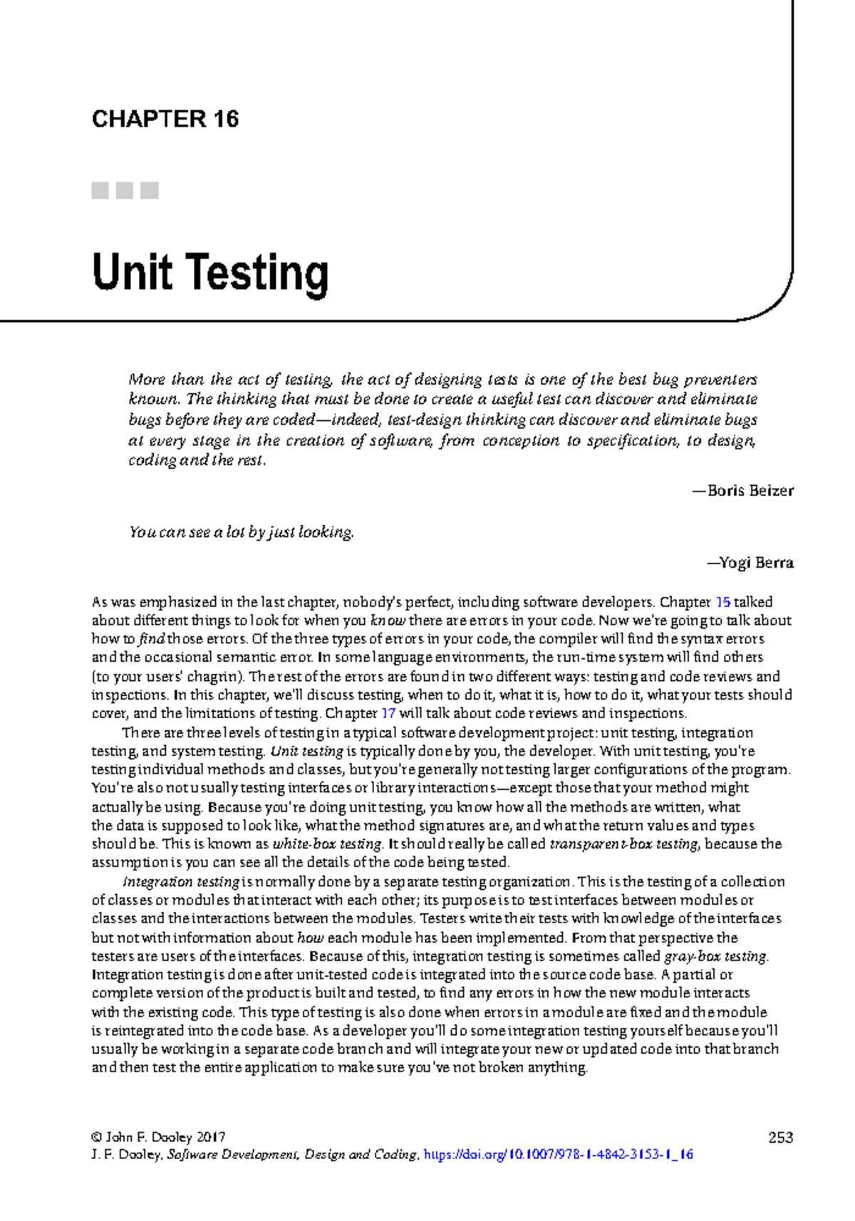 Unit Testing Overview - CS211 Chapter 16 Insights - Studocu