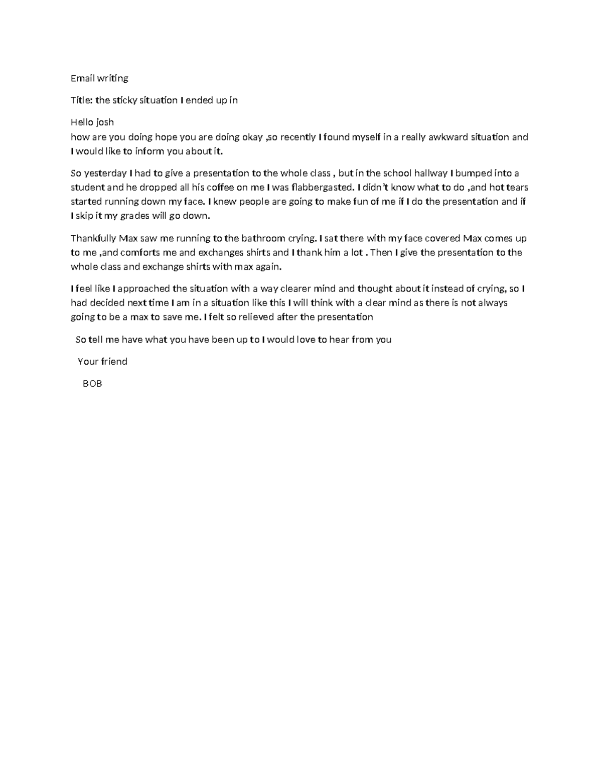 Email Writing: Navigating Awkward Situations - Studocu