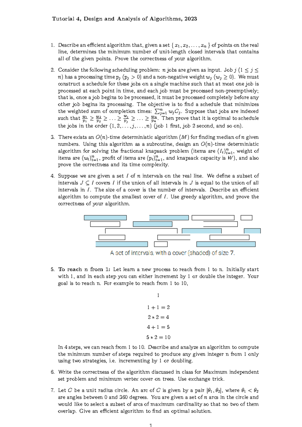 Design and Analysis of Algorithms - Tutorial 4 (2023) - Studocu