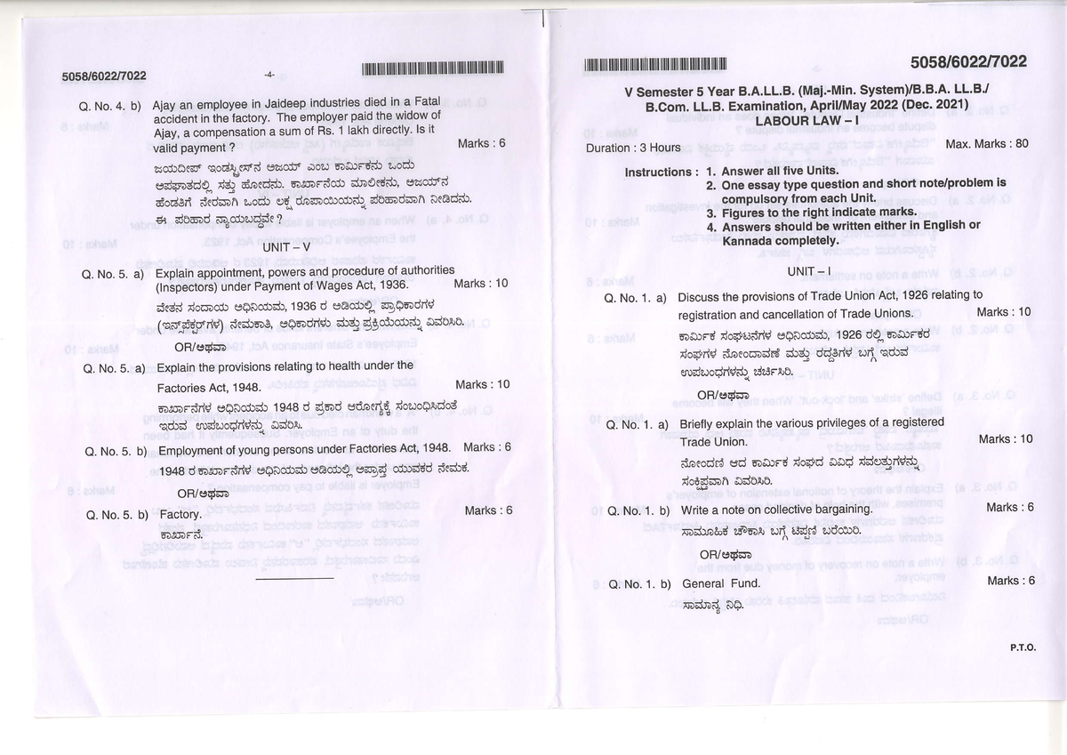 Labour Law I (505816022) Exam Paper - May 2022 (80 Marks) - Studocu