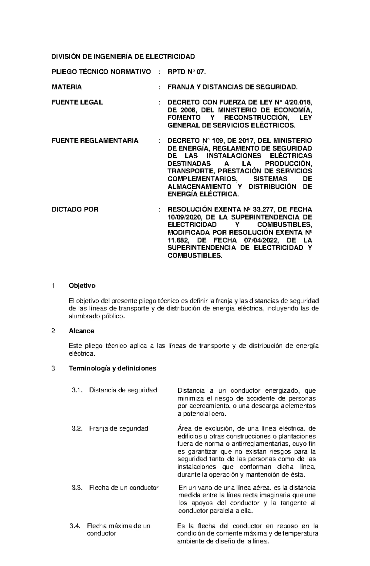 Pliego Tecnico Normativo RPTD N01 Tensiones Y Frecuencia ...