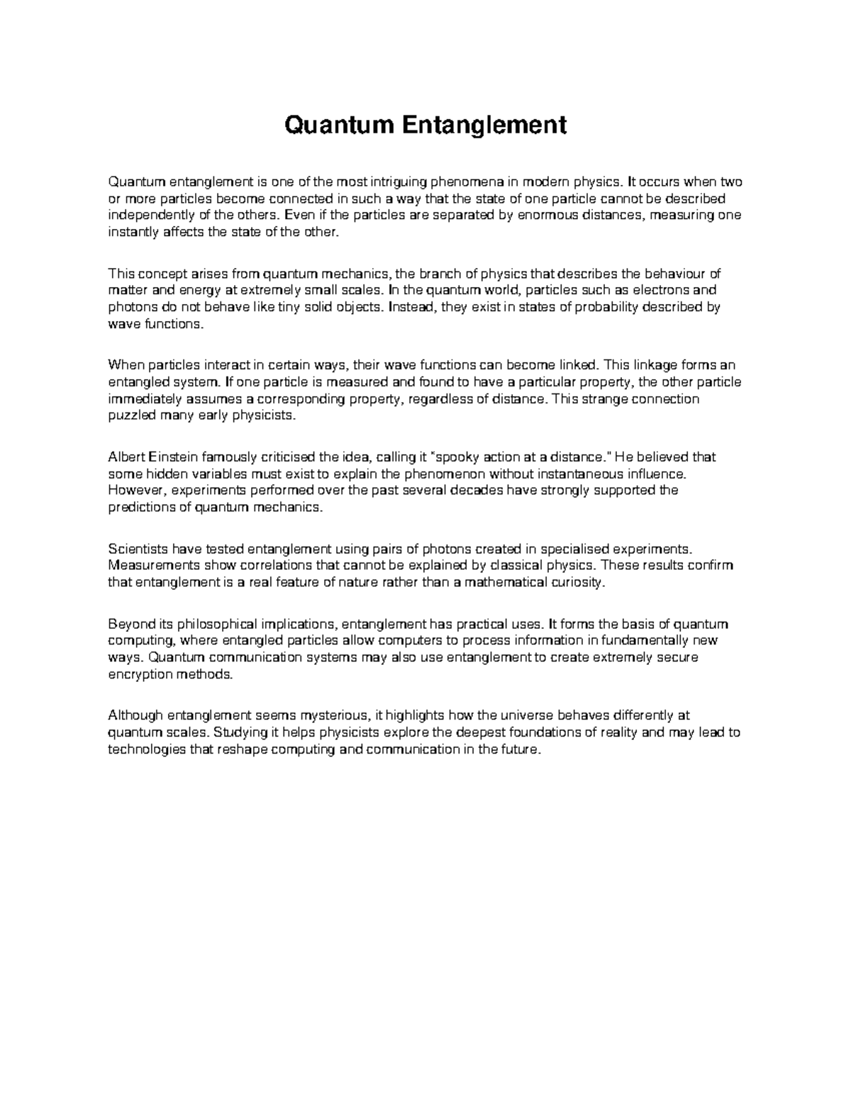 Quantum Entanglement: Understanding Its Mysteries and Applications ...