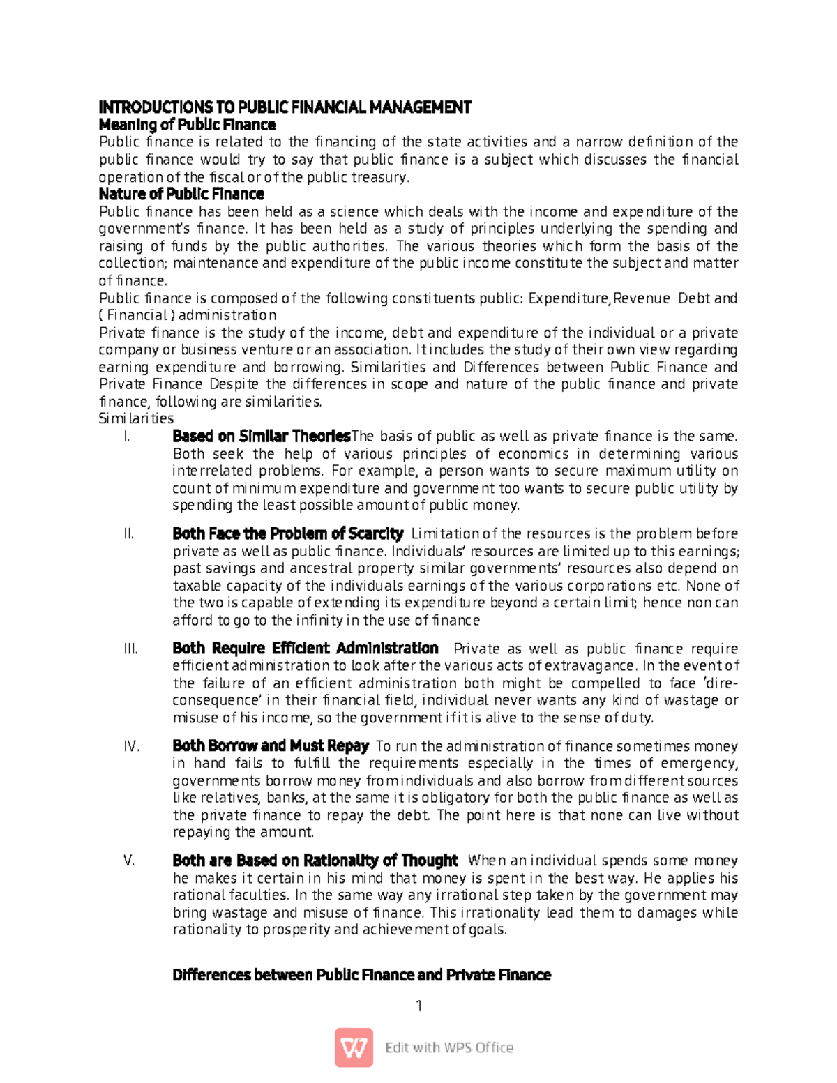 Public Finance Notes (PFM 101): Key Concepts and Theories - Studocu