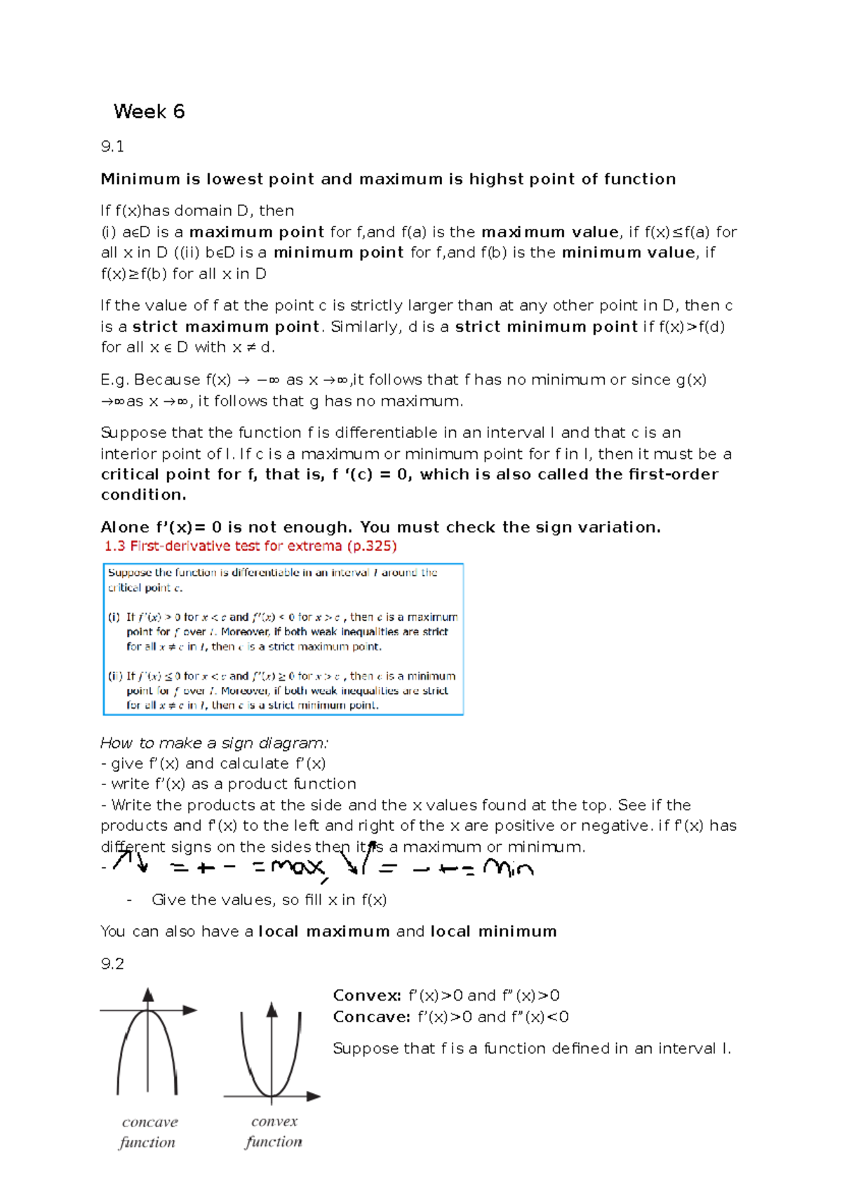 Week 6 - Min/Max Points & Extreme Value Theorem in Math Analysis ...