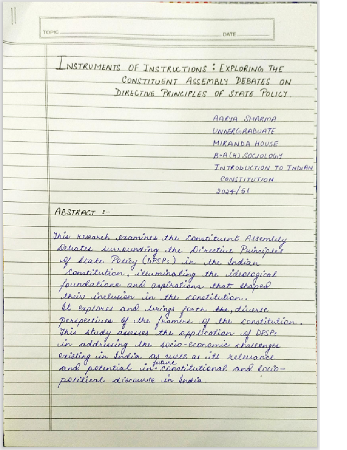Directive Principles of State Policy - It explores and brings forth the ...