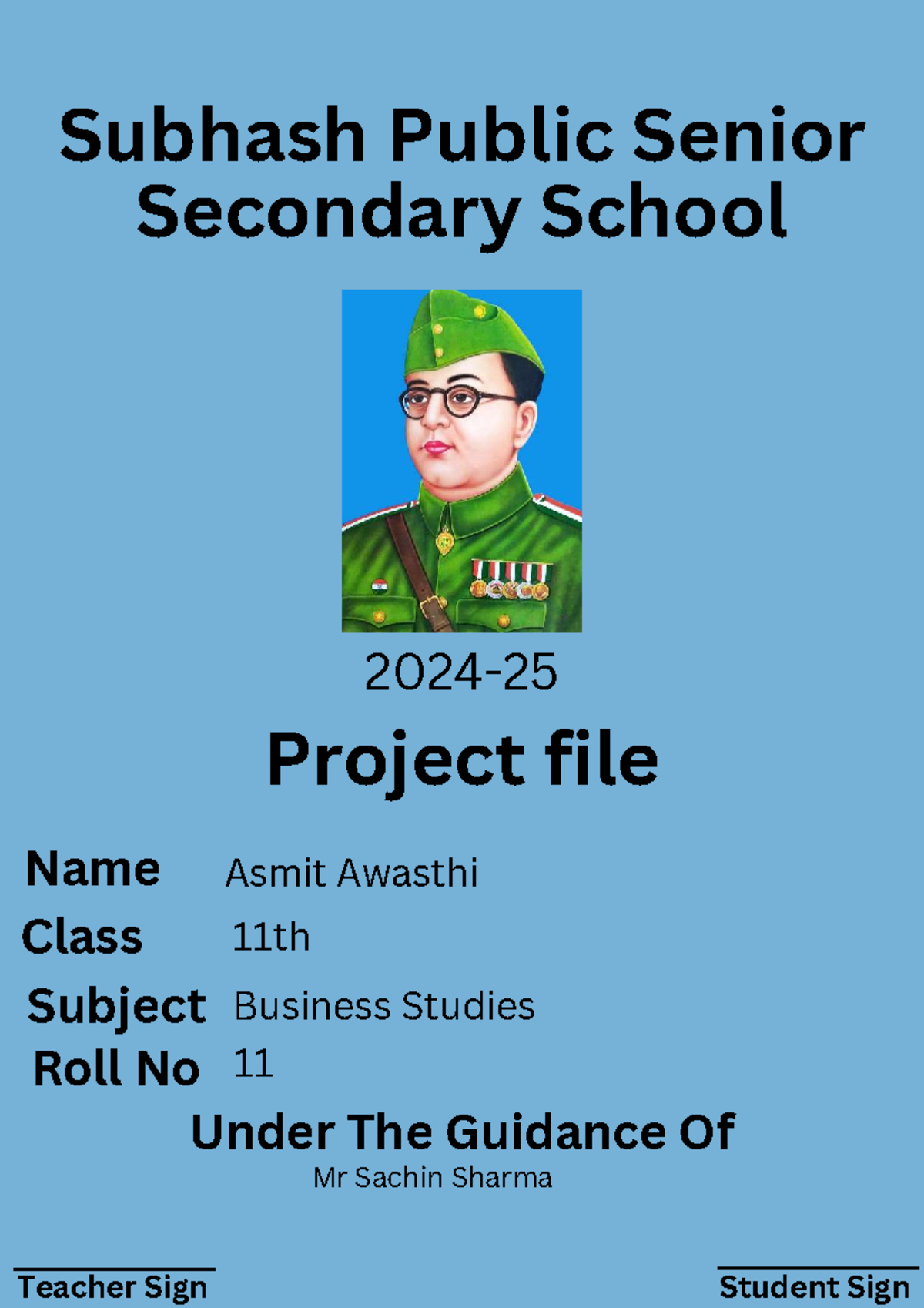 Business Studies Project File - Class 11 by Asmit Awasthi - Studocu