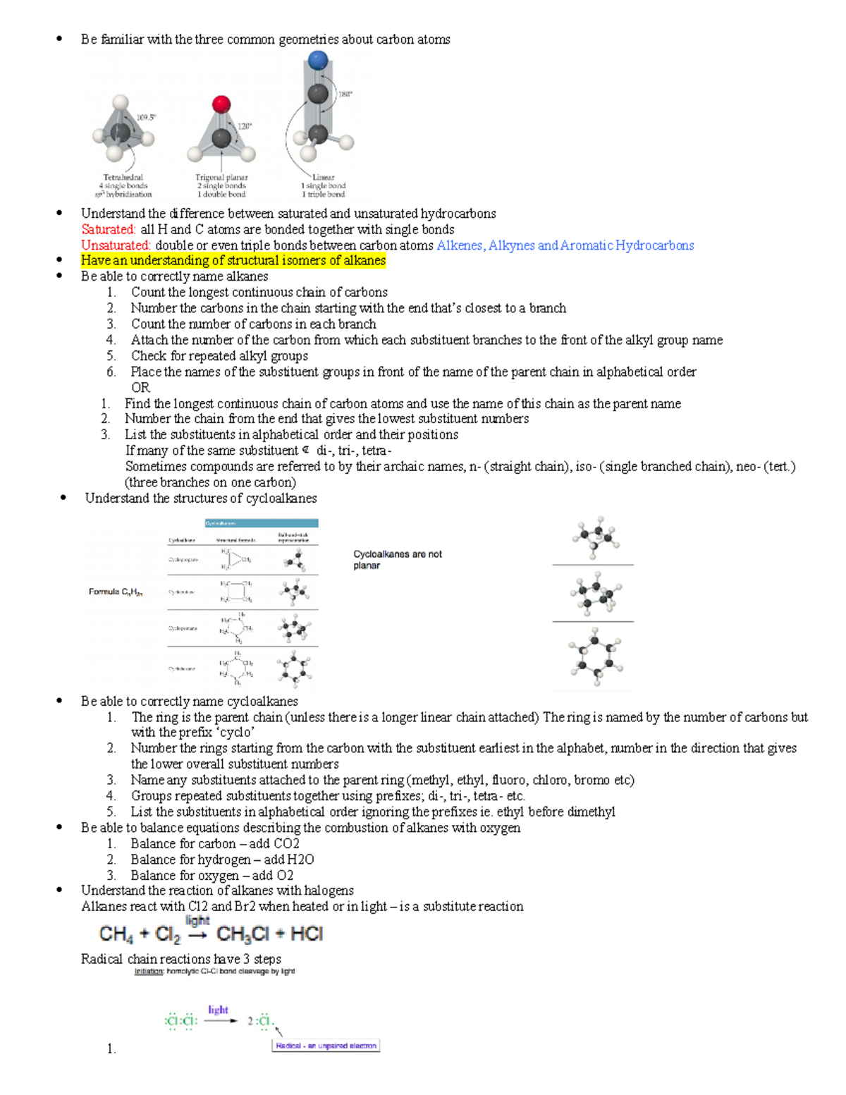 Chem 2 Organic Chemistry Study Guide: Key Concepts & Reactions - Studocu