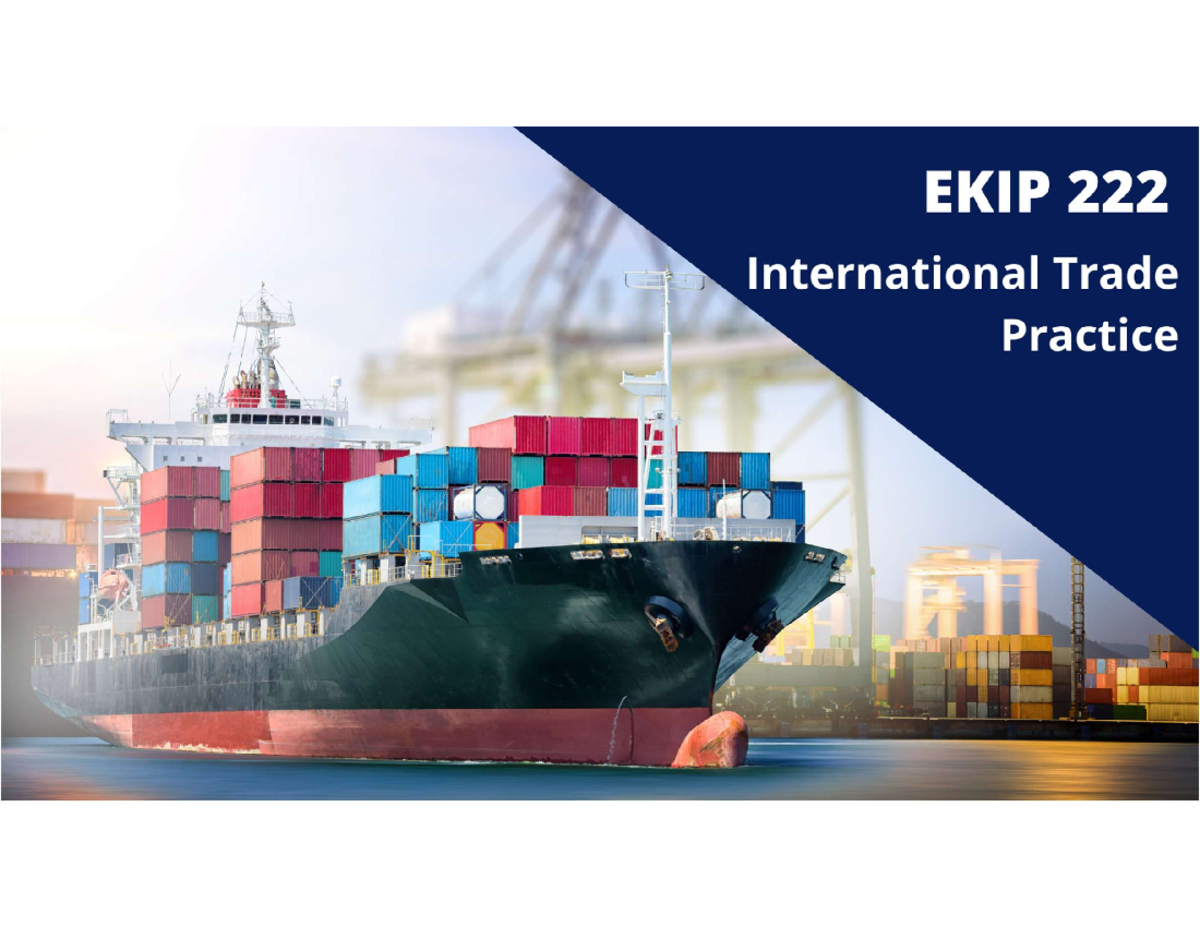 EKIP 1.1 Export Readiness: Phases and Factors for Success - Studocu