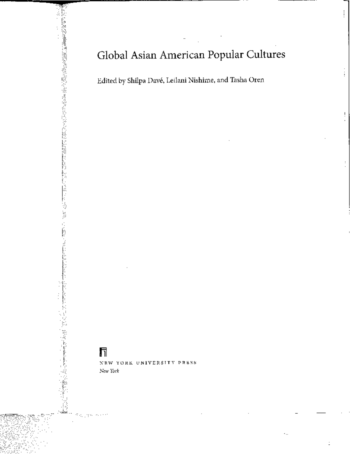 Final Exam Review Notes for Course Code: XYZ123 on Asian American ...