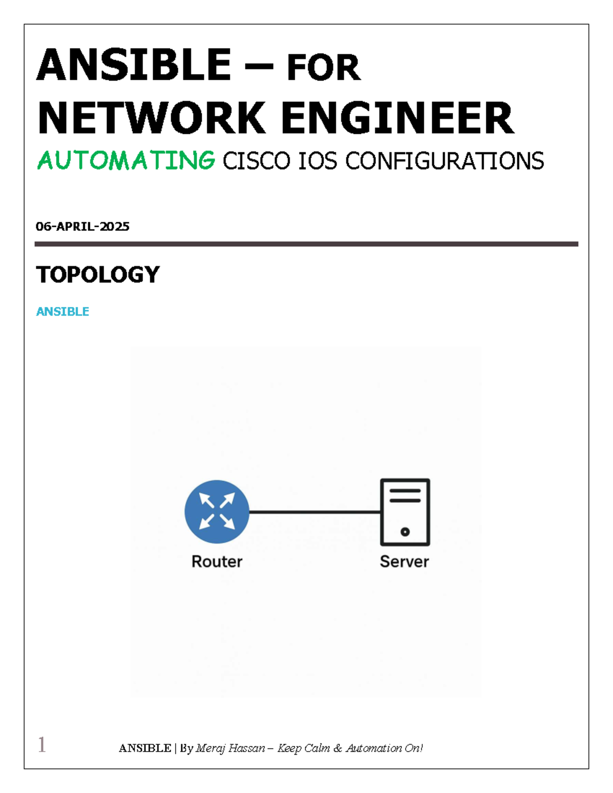 Ansible for Network Engineers: Automating Cisco IOS Configurations ...