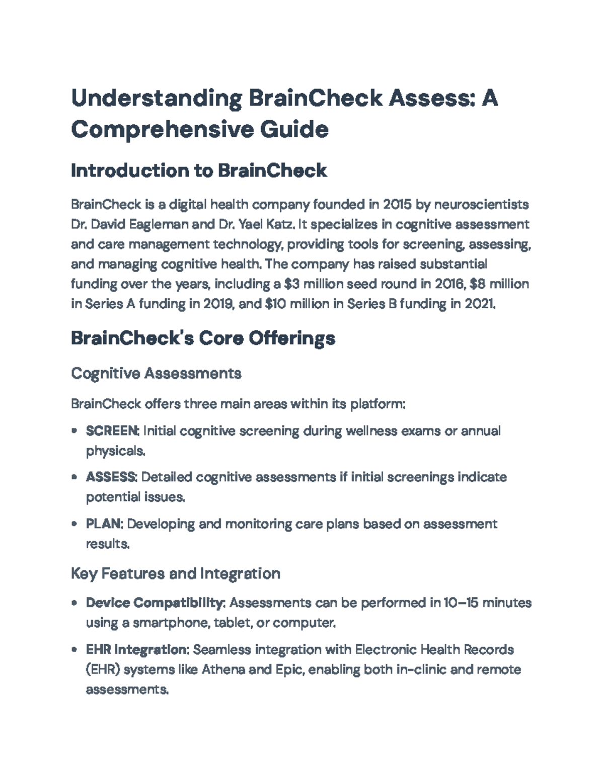 Understanding BrainCheck Assess: A Comprehensive Overview and Insights ...