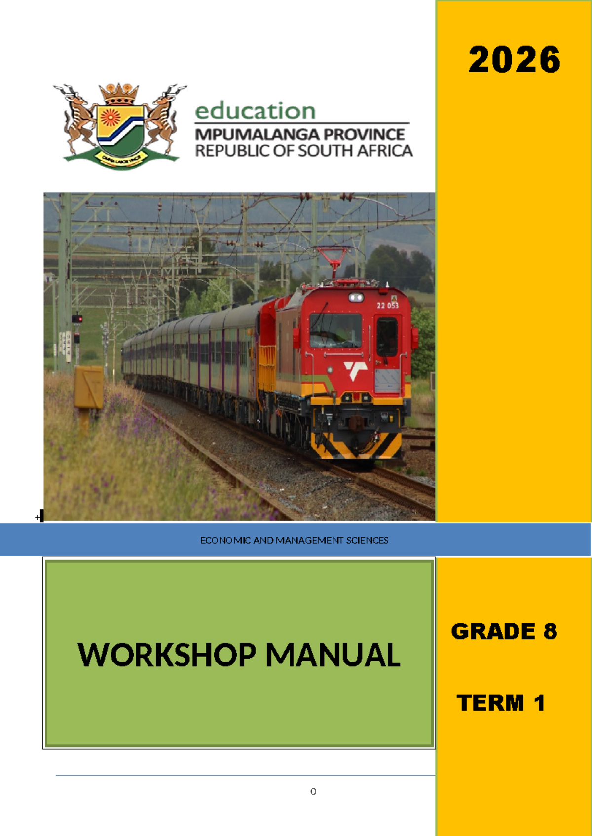 2026 EMS GRADE 8 TERM 1 WORKSHOP MANUAL & ASSESSMENT GUIDE - Studocu