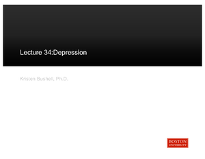 NE 101: Neuropsychology of Affective Disorders and Treatments Notes ...