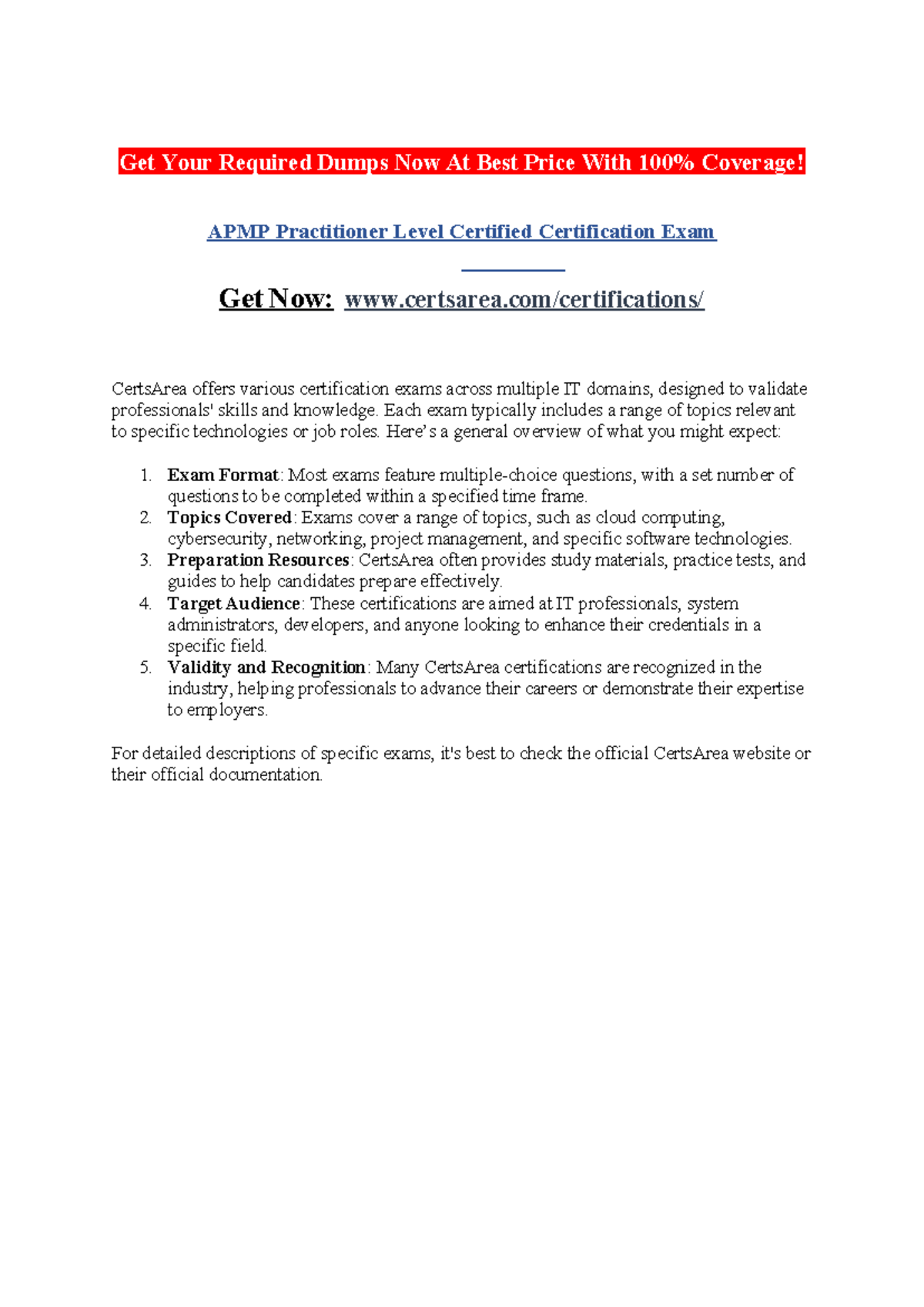 APMP Practitioner Level Certified Certification Exam - Get Your Required Dumps Now At Best Price ...