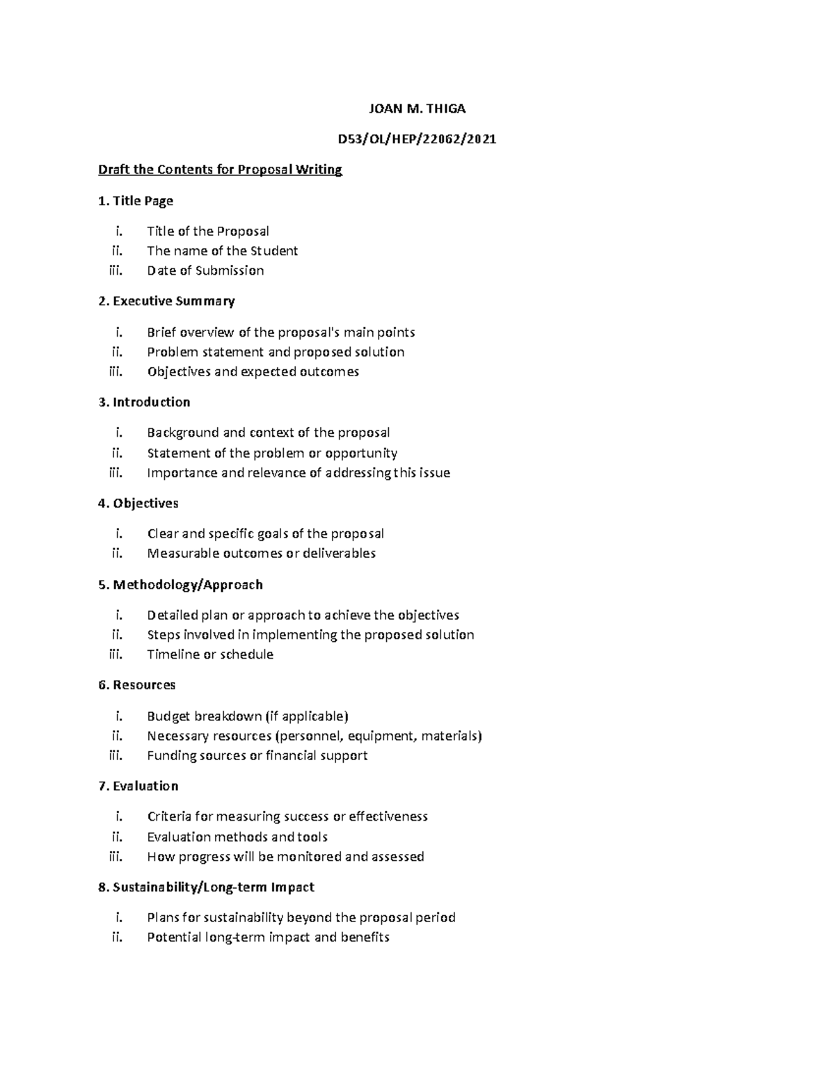 D53 Proposal Writing Guide: Essential Contents & Structure - Studocu