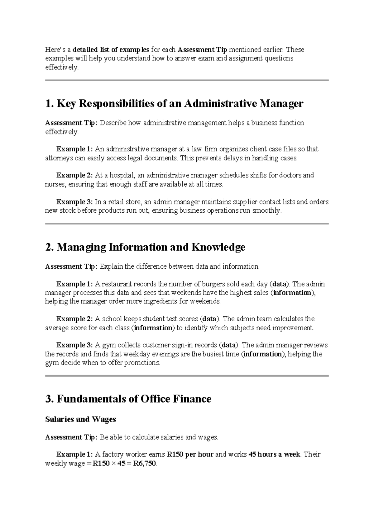 Assessment Tips - jiufiuh - Here’s a detailed list of examples for each ...