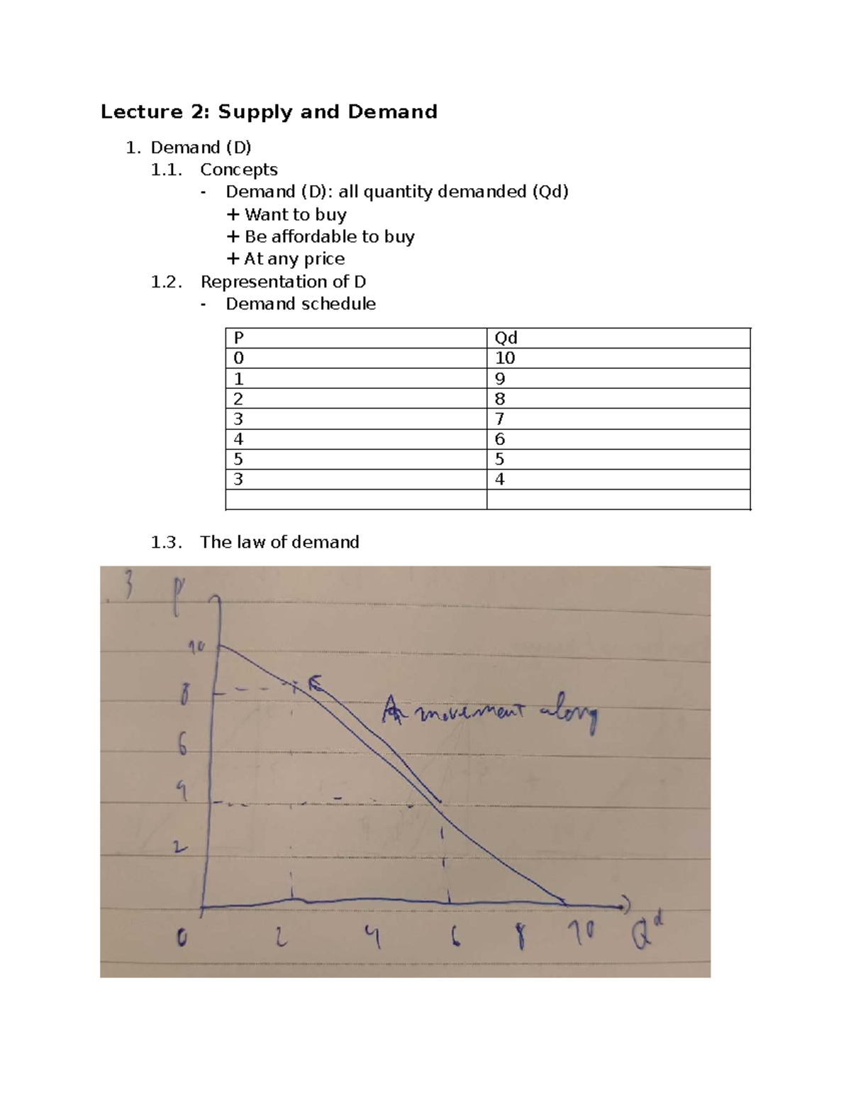 Lecture 2: Supply and Demand Concepts in Microeconomics - Studocu