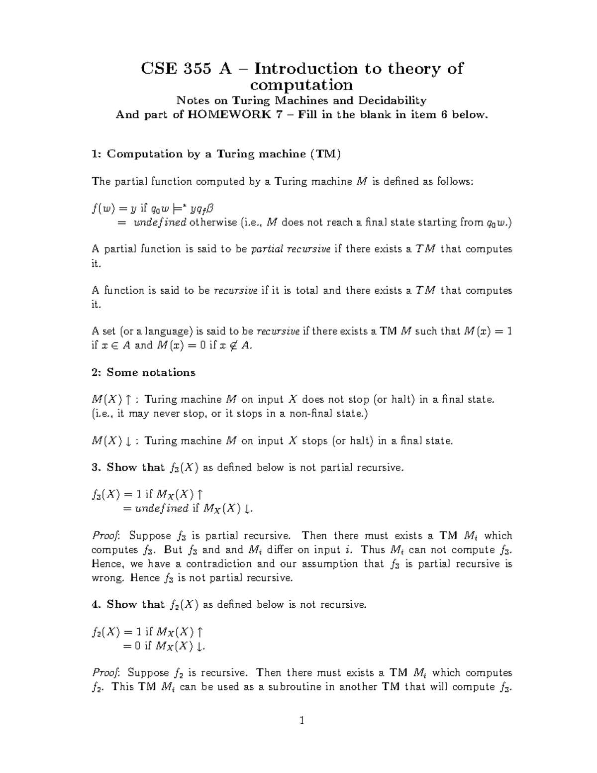 Turing-notes 4-22-2008 - CSE 355 A Introduction to theory of ...