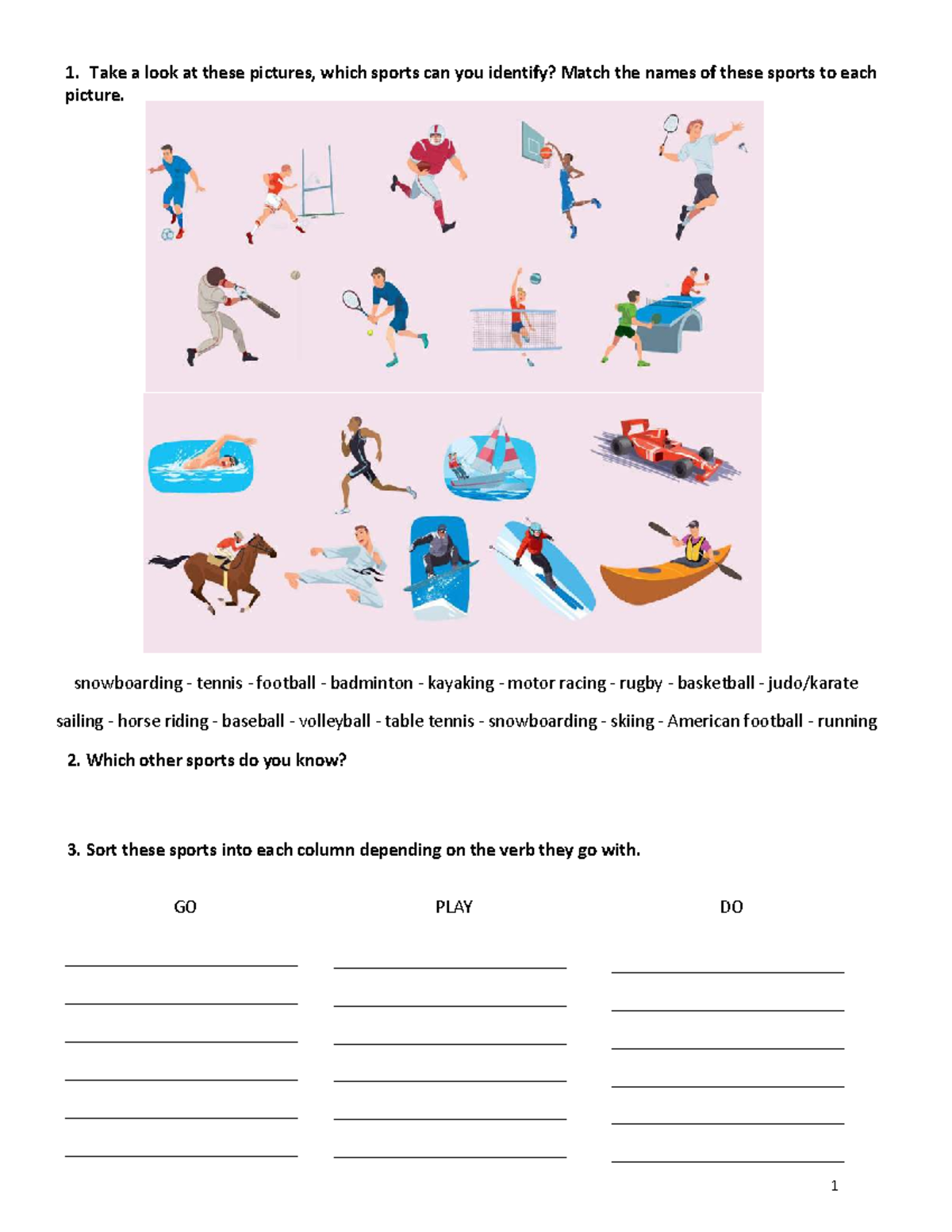 Lesson 03: Sports and Movement Vocabulary Guide - Studocu