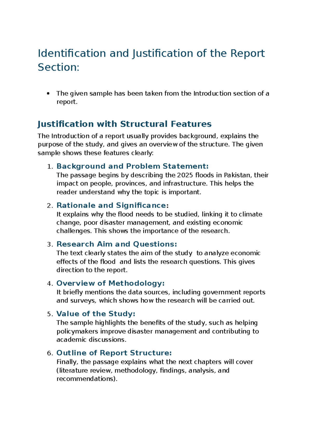 BUS 202: Report Introduction Analysis and Justification - Studocu