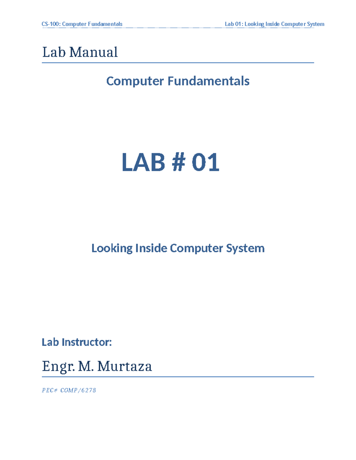 Lab 1 - Exploring the Components of Computer Systems - Studocu