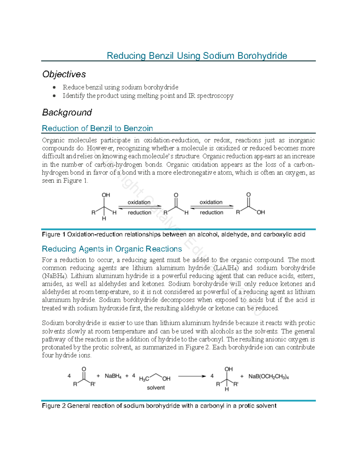 EXP4 - Sodium Borohydride Reduction of Benzil and Product Analysis ...