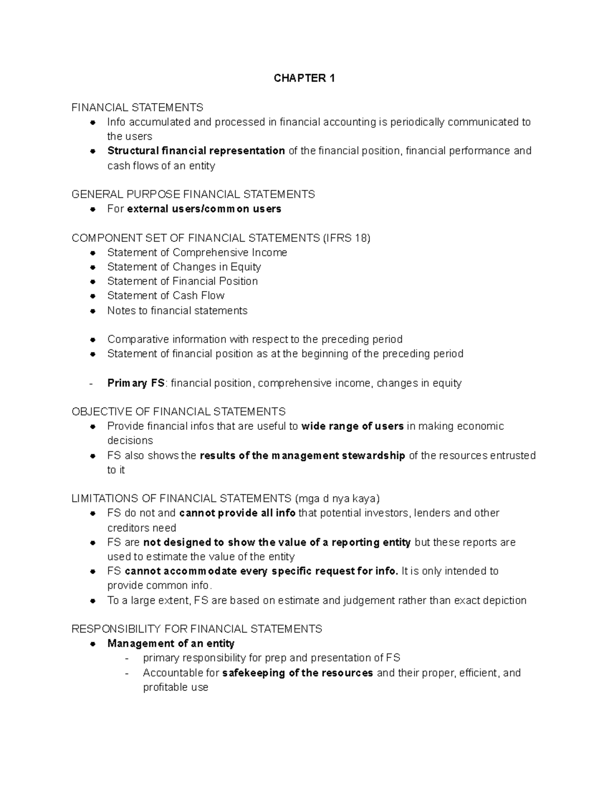 IA3 - INTACC 3 CHAPTER 1: FINANCIAL STATEMENTS OVERVIEW - Studocu