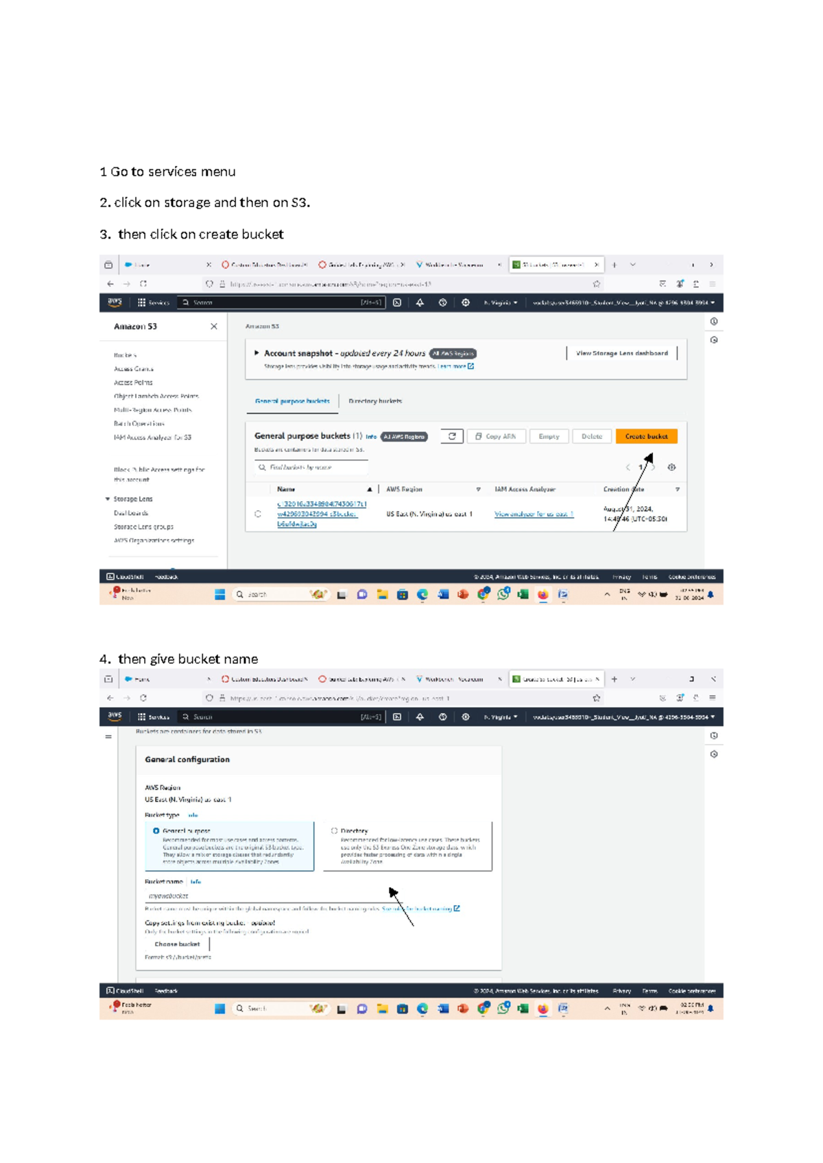 Bucket versioning - Thankyou - Cloud Computing - 1 Go to services menu ...