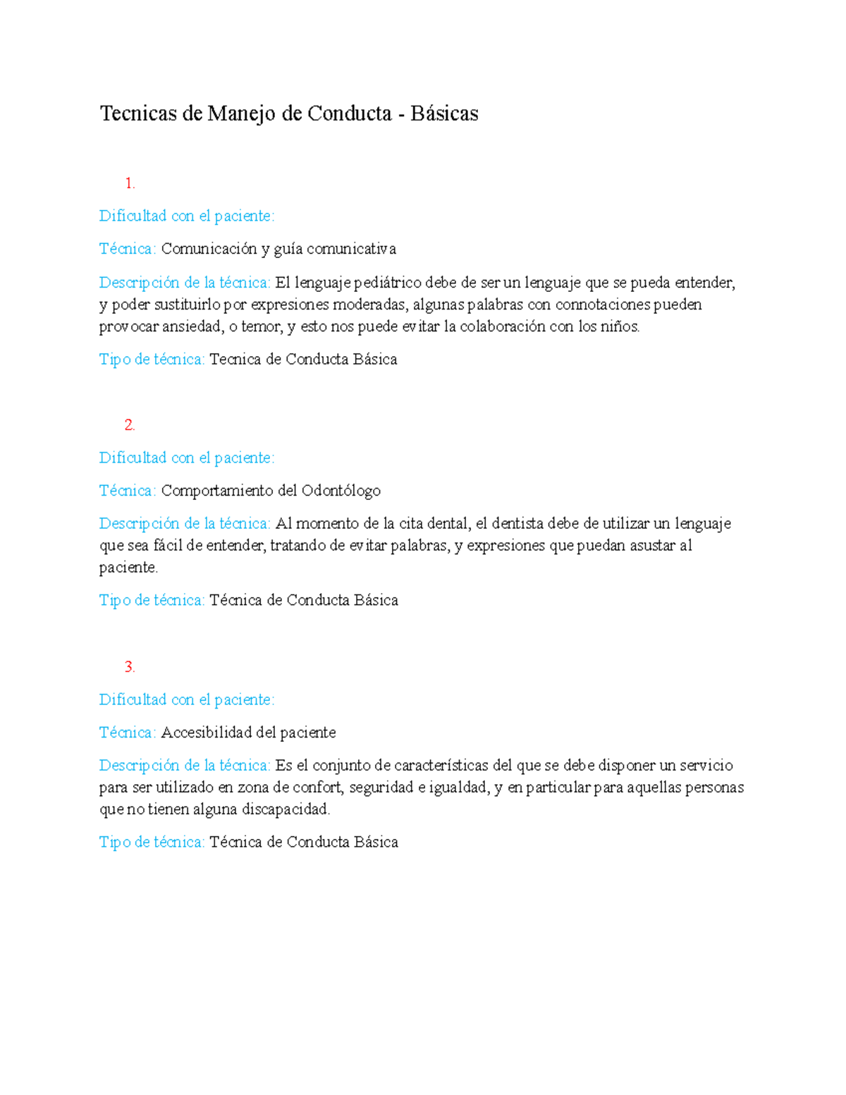 Técnicas de Manejo de Conducta en Odontología: Guía Práctica - Document Preview