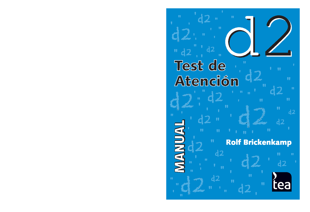 Manual d2: Test de Atención - Guía Completa y Normas de Aplicación - Document Preview