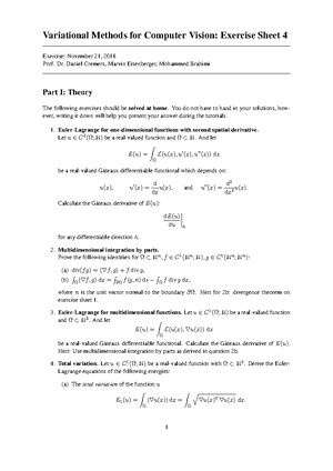 Vmcv ex01 - Exercises 1 for the course Variational Methods for Computer ...