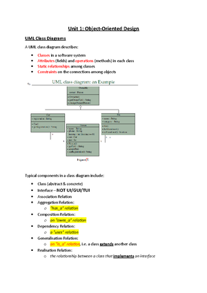 Data Structure And Algorithms - Unit 1 – Object-orientated Design What ...