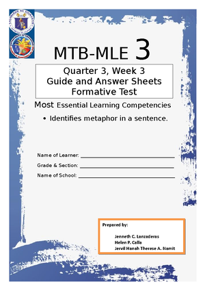 SLM M1 W1 - FDSVSDV - Bread and Pastry Production GRADE 11 Quarter 3 ...
