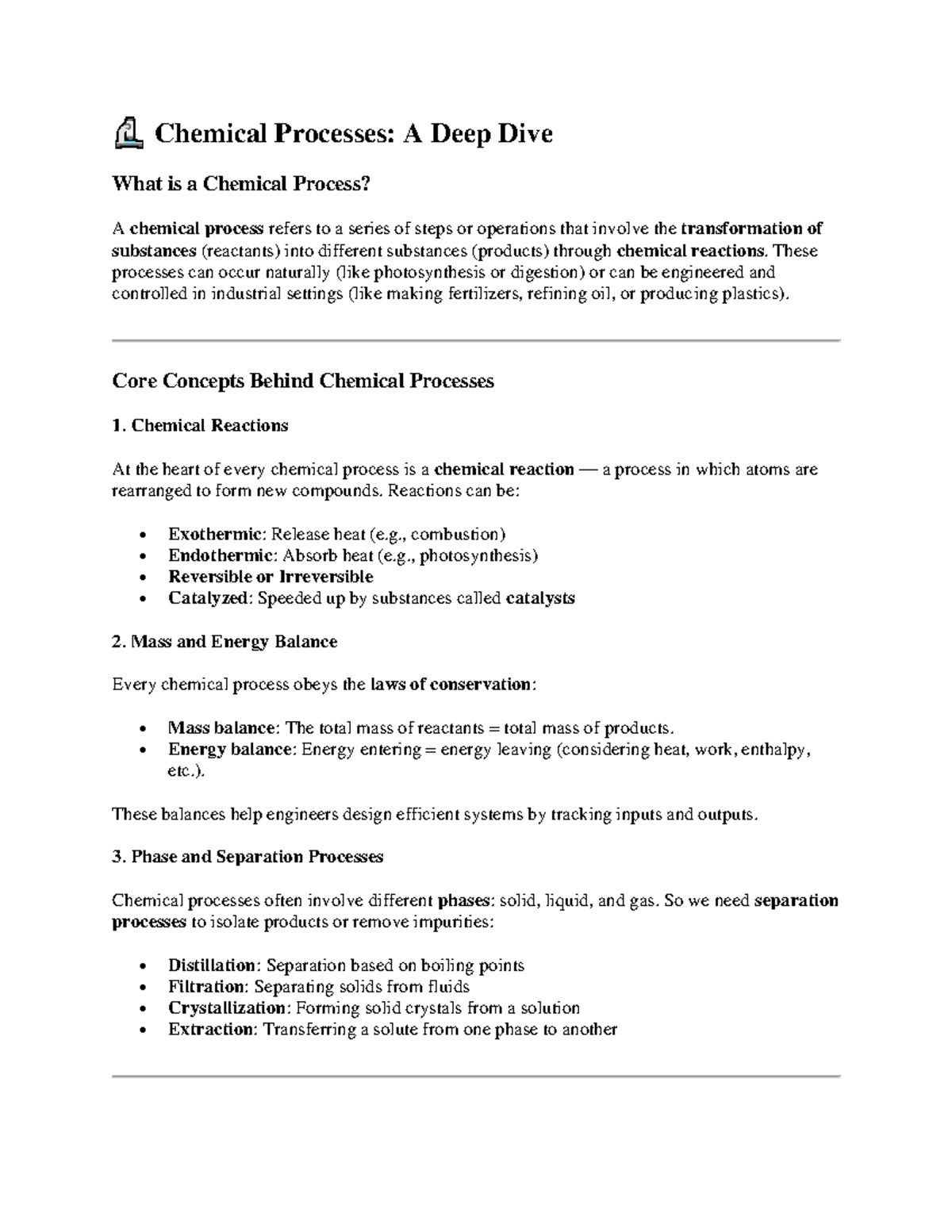Chemical Processes - 123 - Chemical Processes: A Deep Dive What is a ...