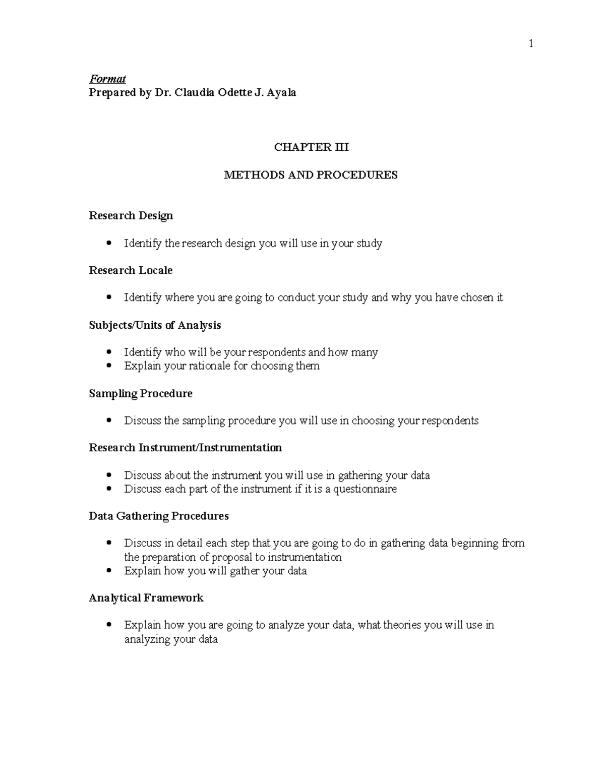 How to Write Chapter 3 - Methods & Procedures Guide - Studocu