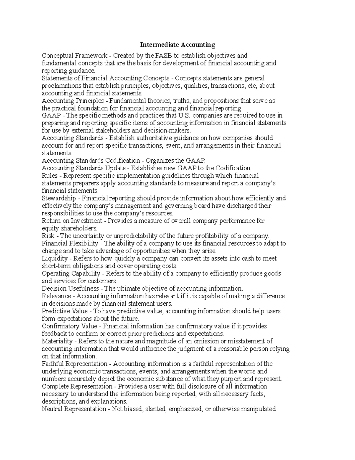 ACC 326 Notes work for any Intermediate Accounting - Vocabulary ...